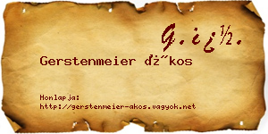 Gerstenmeier Ákos névjegykártya